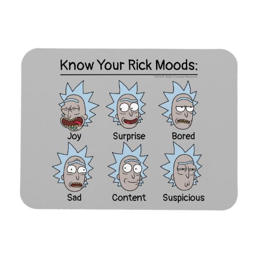 Magnet Flexible RICK ET MORTY™ | Rick's Moods (Horizontal)