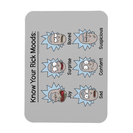 Magnet Flexible RICK ET MORTY™ | Rick's Moods (Vertical)