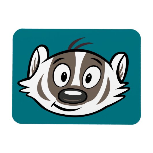 Magnet Flexible Ricky Raccoon | Visage de Badger Boomer (Horizontal)