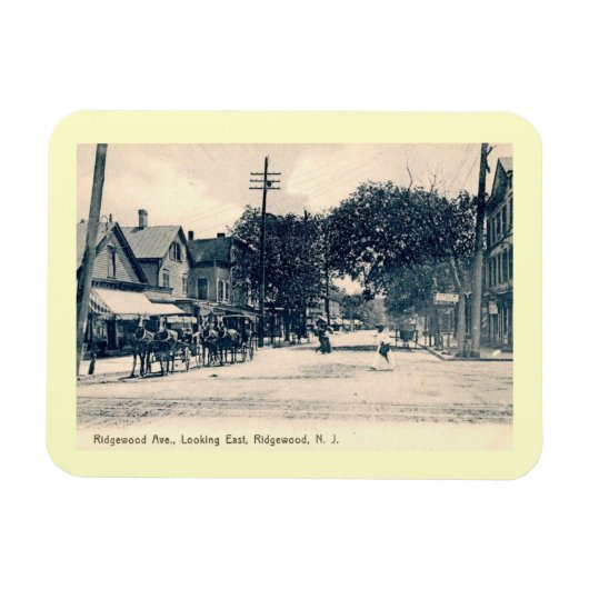 Magnet Flexible Ridgewood Ave., Ridgewood, style Vintage NJ (Horizontal)