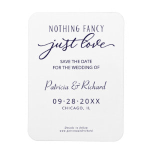 Magnet Flexible Rien De Fancy Just Love Enregistrer La Date Non Ph