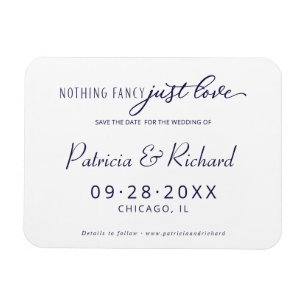 Magnet Flexible Rien de fantaisie, juste l'amour, save the date no