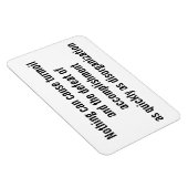 Magnet Flexible "Rien ne peut causer de troubles..." (Côté Droit)