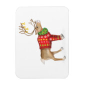 Magnet Flexible Rindeer dans l'aimant de saut de Noël festif (Vertical)