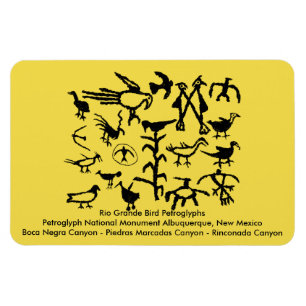 Magnet Flexible Rio Grande Bird Petroglyphes