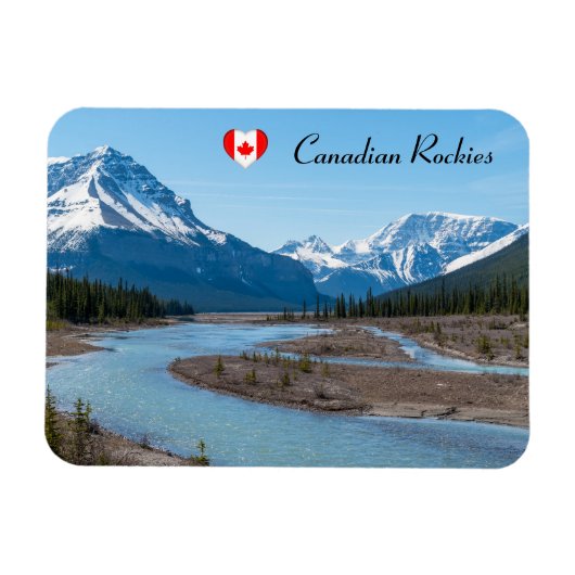 Magnet Flexible Rivière le long de l'autoroute Icefields Parkway 9 (Horizontal)
