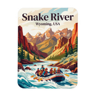 Magnet Flexible Rivière Snake Wyoming, États-Unis, rafting en eaux
