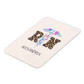 Magnet Flexible RN, infirmière autorisée Leopard (Côté Gauche)
