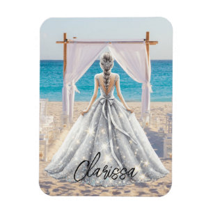 Magnet Flexible Robe de mariée Jour de Mariage Mariage sur la Plag