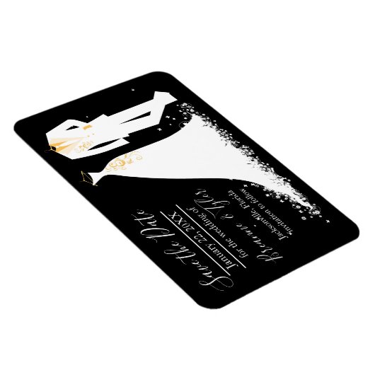 Magnet Flexible Robe & Tux - 4x6 Enregistrer l'aimant de date (Côté Droit)