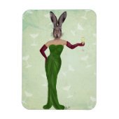 Magnet Flexible Robe verte 2 lapin (Vertical)