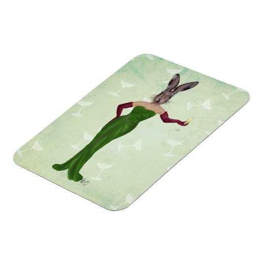 Magnet Flexible Robe verte de lapin 3 (Côté Gauche)