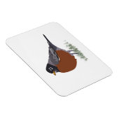 Magnet Flexible Robin américain à poitrine rouge Numériquement des (Côté Droit)