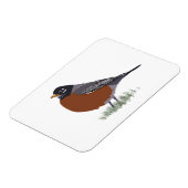 Magnet Flexible Robin américain à poitrine rouge Numériquement des (Côté Gauche)