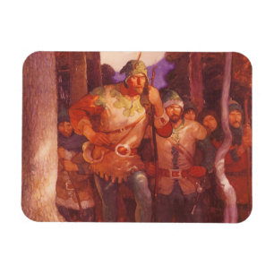 Magnet Flexible Robin des Bois vintage et ses joyeux compagnons pa