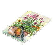 Magnet Flexible Robin et Tulipes (Côté Gauche)