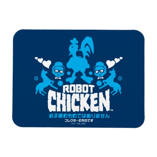 Magnet Flexible Robot Chicken Nerd Unicorn (Horizontal)
