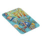 MAGNET FLEXIBLE ROBOT FEU D'ARTIFICE DU 4 JUILLET, AIMANT AMERICAN (Côté Droit)