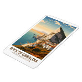 Magnet Flexible Rocher de Gibraltar Travel Art Vintage (Côté Gauche)