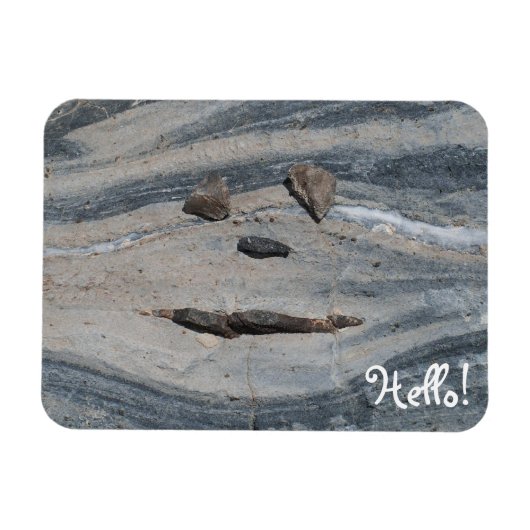 Magnet Flexible Rock Face Dit Bonjour ! (Horizontal)