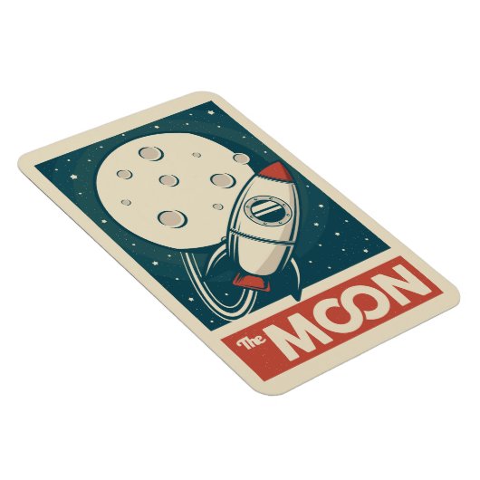 Magnet Flexible Rocket Moon Retro Galaxy (Côté Droit)