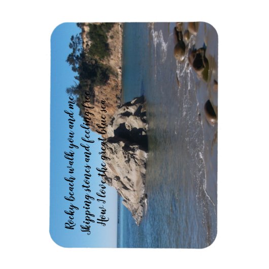Magnet Flexible Rocky Beach Love (Vertical)