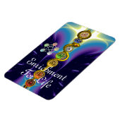 MAGNET FLEXIBLE RODE D'ASCLEPIUS 7 CHAKRAS, YOGA, ÉNERGIE SPIRITUE (Côté Gauche)