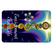 MAGNET FLEXIBLE RODE D'ASCLEPIUS 7 CHAKRAS, YOGA, ÉNERGIE SPIRITUE (Horizontal)