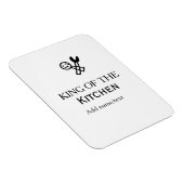 Magnet Flexible Roi du chef de cuisine ajouter nom couronne ha (Côté Droit)
