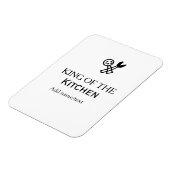 Magnet Flexible Roi du chef de cuisine ajouter nom couronne ha (Côté Gauche)