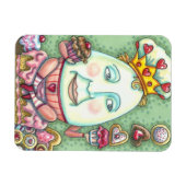 MAGNET FLEXIBLE ROI HUMAIN DES COEURS ET DES CONFECTIONS, VALENTIN (Horizontal)