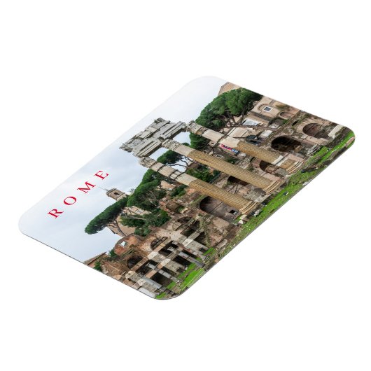 Magnet Flexible Romain Forum ruines vue aimant frigo (Côté Gauche)