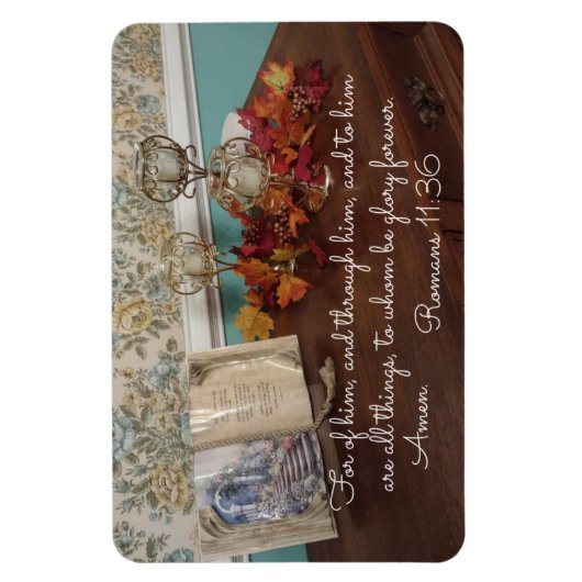 Magnet Flexible Romains 11:36 Car de lui et par lui (Vertical)