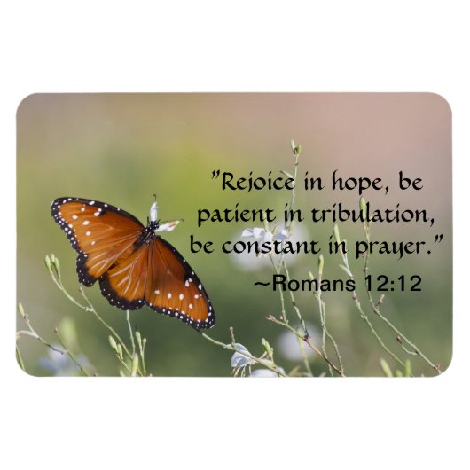 Magnet Flexible Romains 12:12 papillon (Horizontal)