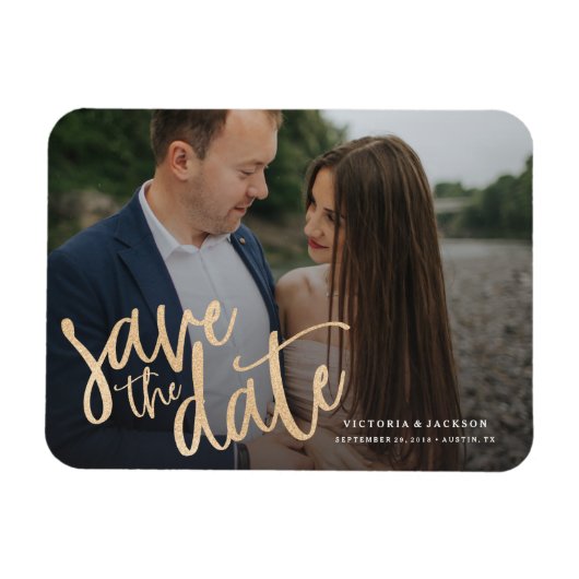 Magnet Flexible Romance Enregistrer l'aimant de date (Horizontal)