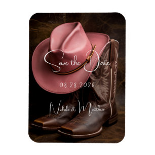 Magnet Flexible Romance Rustique : Bottes et Chapeau pour Sauvegar