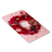 Magnet Flexible Romantic Red Rose Personalized Valentine Heart (Côté Droit)