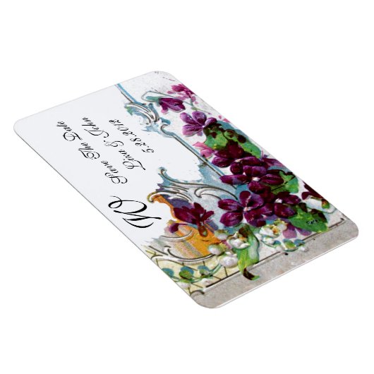 Magnet Flexible ROMANTİCA 4 MONOGRAM, Enregistrer la date, vert, b (Côté Droit)