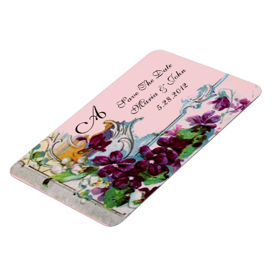 Magnet Flexible ROMANTİCA 4 MONOGRAM, Enregistrer la date, vert, r (Côté Gauche)