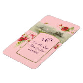 Magnet Flexible ROMANTİCA MONOGRAM /POPPIES, Enregistrer La Date,  (Côté Gauche)