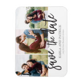 Magnet Flexible Romantique Script 3 Photo Collage Enregistrer La D (Vertical)