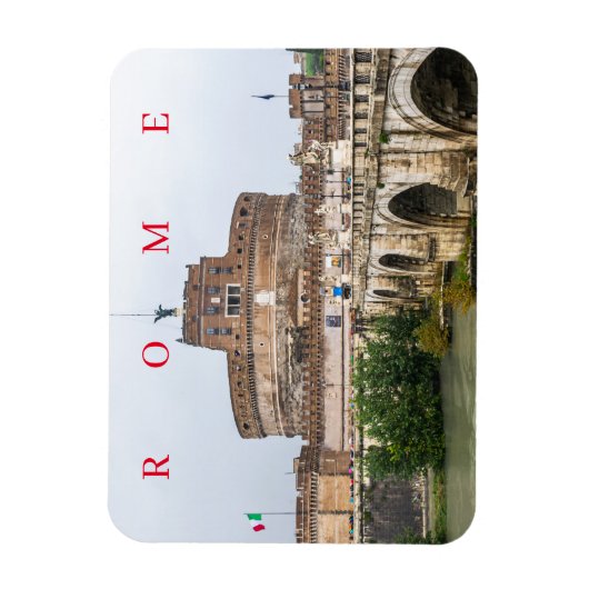 Magnet Flexible Rome Castel Sant'Angelo vue aimant frigo (Vertical)