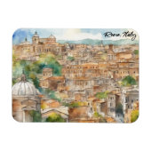 Magnet Flexible Rome Italie aquarelle peinture Panorama Vue (Horizontal)