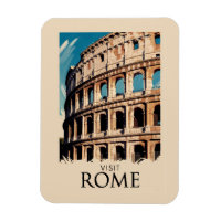 Rome Italie Colisée Illustration Voyage Art