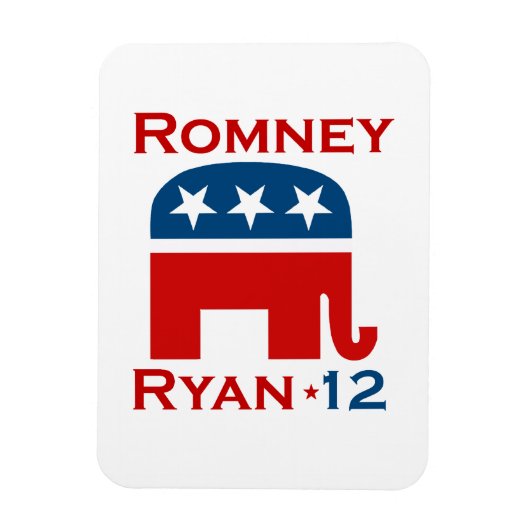 MAGNET FLEXIBLE ROMNEY RYAN 2012 GOP (Vertical)