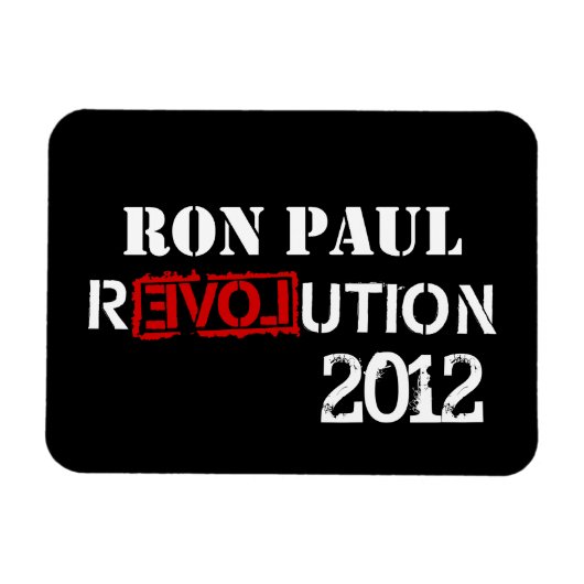 Magnet Flexible Ron Paul Révolution 2012 (Horizontal)