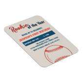 Magnet Flexible Rookie de l'année Baseball fête d'anniversaire (Côté Droit)