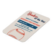 Magnet Flexible Rookie de l'année Baseball fête d'anniversaire (Côté Gauche)