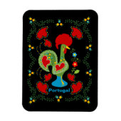 Magnet Flexible Rooster portugais de la chance en vert (Vertical)