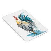 Magnet Flexible Rooster Splash - Aquarelle Portrait (Côté Droit)